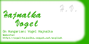 hajnalka vogel business card